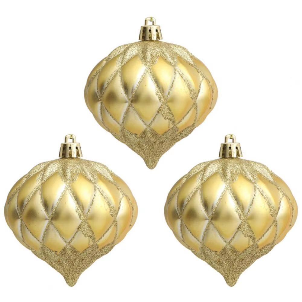 

Plastic Christmas Balls Ornament Fine Texture Painted Thread Ball Xmas Decor