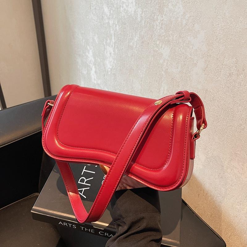 Popular Small Square Bag Women's New Autumn and Winter Versatile Retro Shoulder Crossbody Armpit Bag
