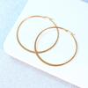 50mm Simple Flatten Circle Golden Round Big Hoop Earring for Women Fashion Jewelry Silver Color Exaggerated Great Aros Brincos