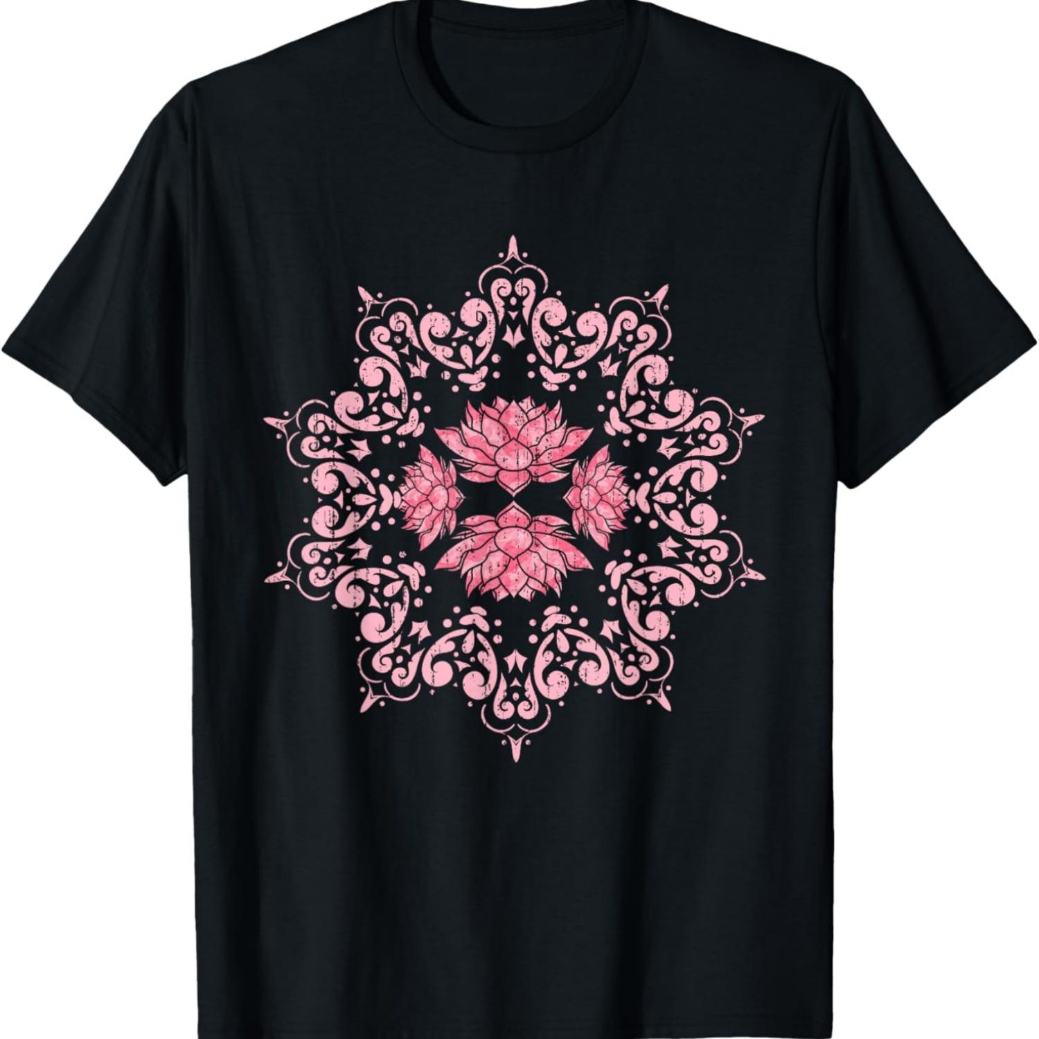 

Бохо Цветок Духовная Йога Пилатес Прана Искусство Мандала Лотос Футболка XXXXXL чёрный