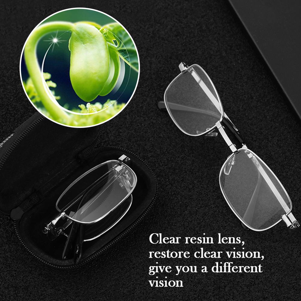 +1/ +1.5/ +2 /+2.5/ +3 Gifts Unisex Metal Folded Reading Glass Foldable Hanging