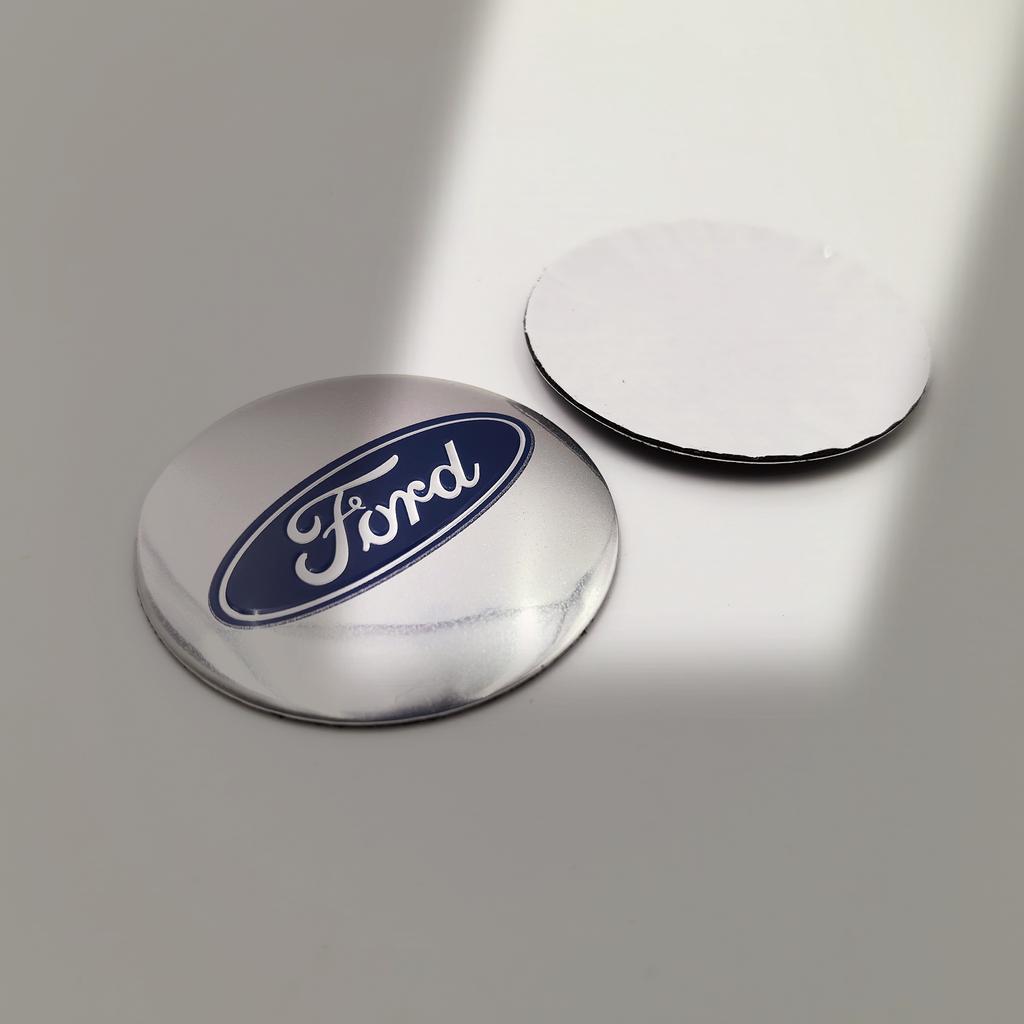 ZLKQ1 4pcs fiat ForFord Car emblem Wheel hub Center Cap Badge covers sticker Decals 54/56/60/62/65mm Styling accessories