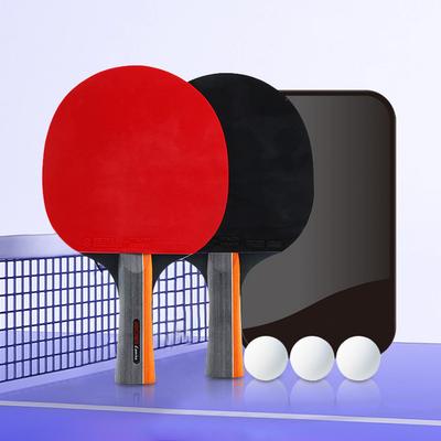 Tischtennis Schläger Tischtennis Schläger Set 2 Schläger & 3 Bälle 2 Spieler Tischtennis Set Professionell Rutschfest für Fortgeschrittene