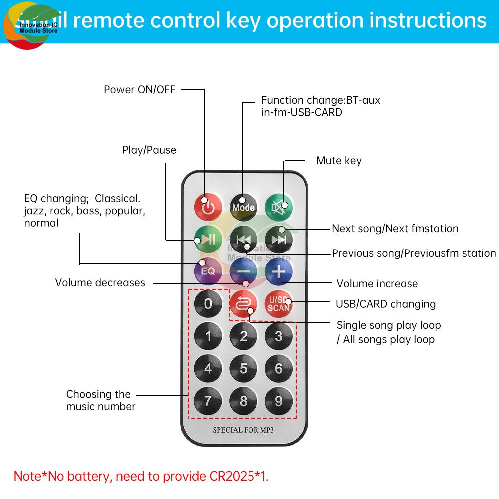 DC 6-24V MP3 BT Decoding Board Audio Decoding Module Power 2 * 80W With Amplifier Speaker Bt Amplifier Board Decoder