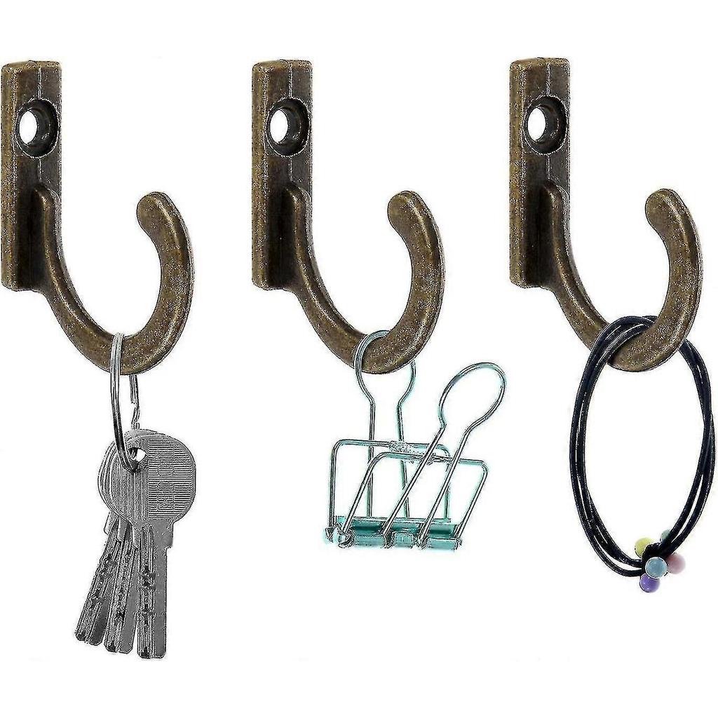 100 Pieces Wall Single Hook Robe Hooks Coat Hooks And 110 Pieces Screw - DD
