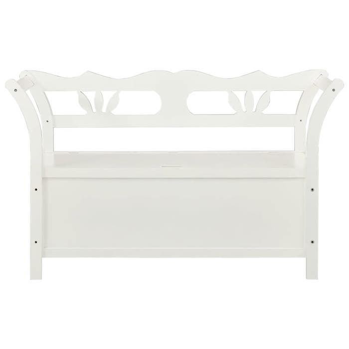 VidaXL White Bench 107x45x75.5 Cm Solid Fir Wood 351773