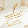 Retro European Twisted Metal Snake Cuff Bracelet for Women