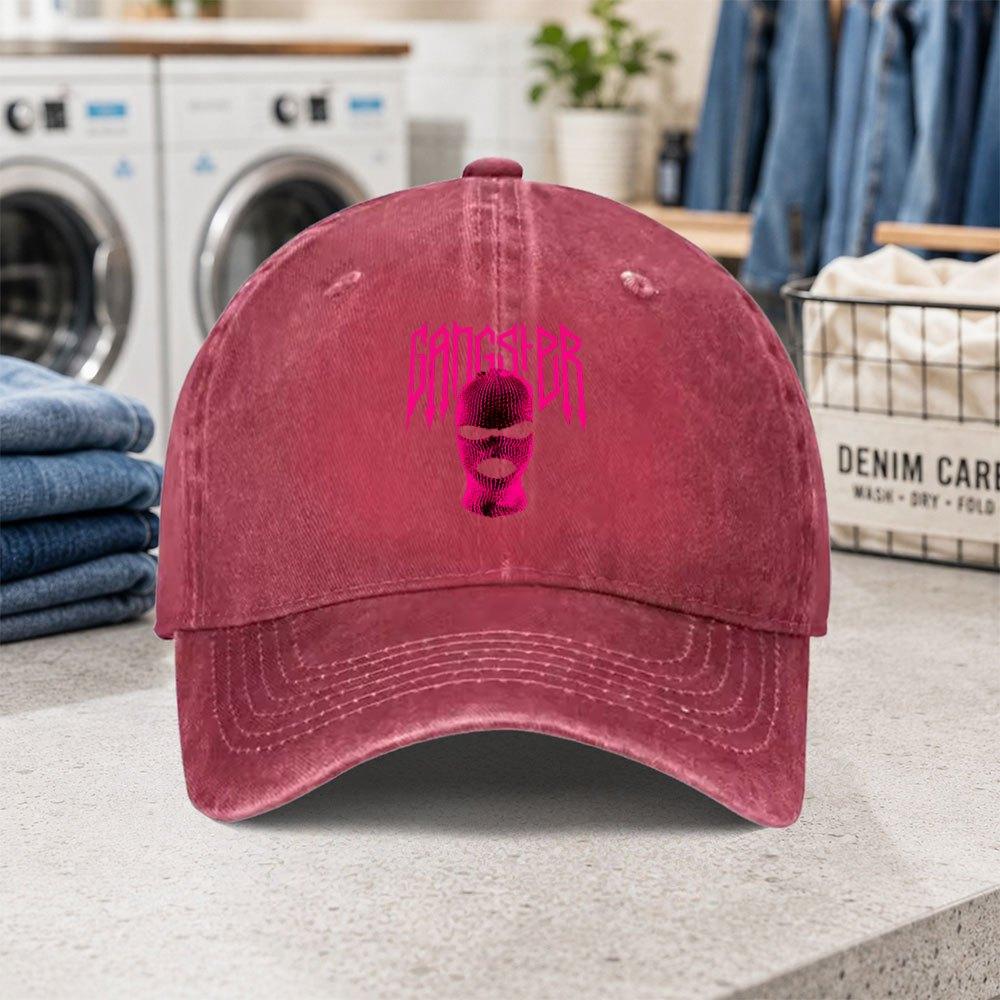GANGSTER HipHop Washed Baseball Cap Adjustable Lightweight Dad Hat for Parties Fashion Birthdays Outdoor