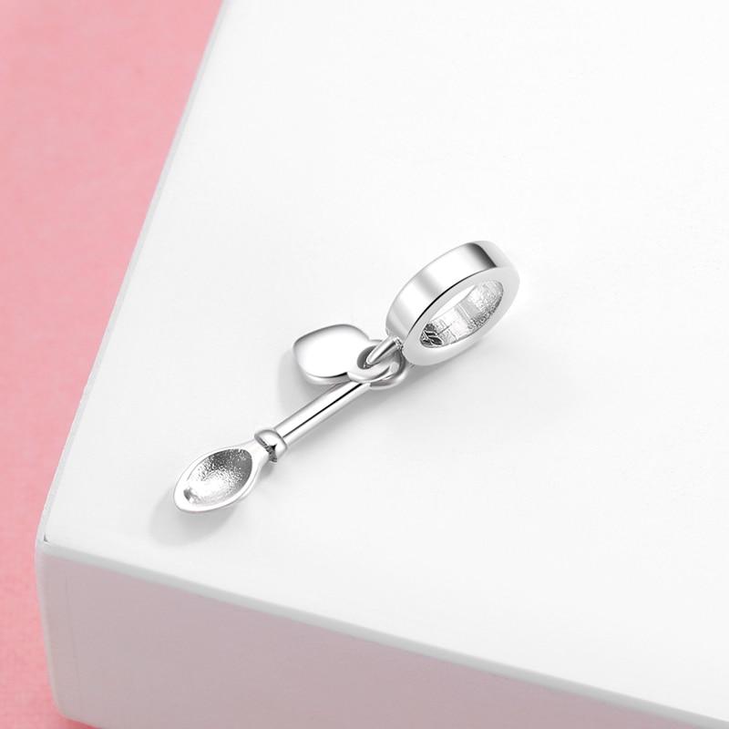 Breloques Perles Accessoires en Argent Sterling 925 pour Ustensiles de Cuisine S'adapte aux Bracelets DIY Originaux Bijoux