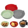 Air Fryer Silicone Baking Tray Reusable Basket Mat Non-Stick Round Microwave Pads Baking Mat Air Fryer Liner Kitchen Accessories