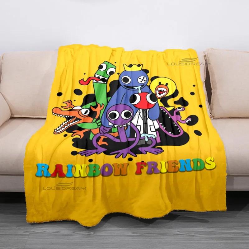 Popular Cartoon Rainbow Game Patterns Blanket Fashion Flannel Blanket Cosy Lazy Couch Cover Blanket Super Soft Sheet Mattresses