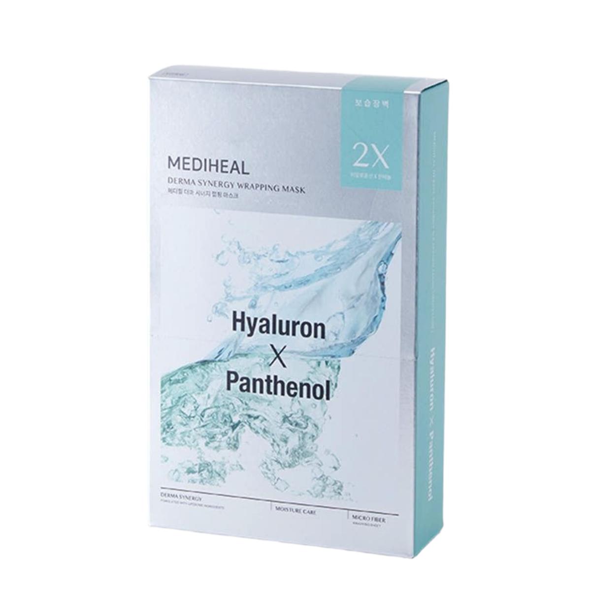 MEDIHEAL Derma Synergy Wrapping Mask Moisture Barrier Hyaluronic Acid X Panthenol 10-Pack Set Hydrating Sheet Masks