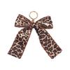 Korean Style Leopard Print Bow Keychain – Creative Autumn/Winter Fabric Ribbon Pendant