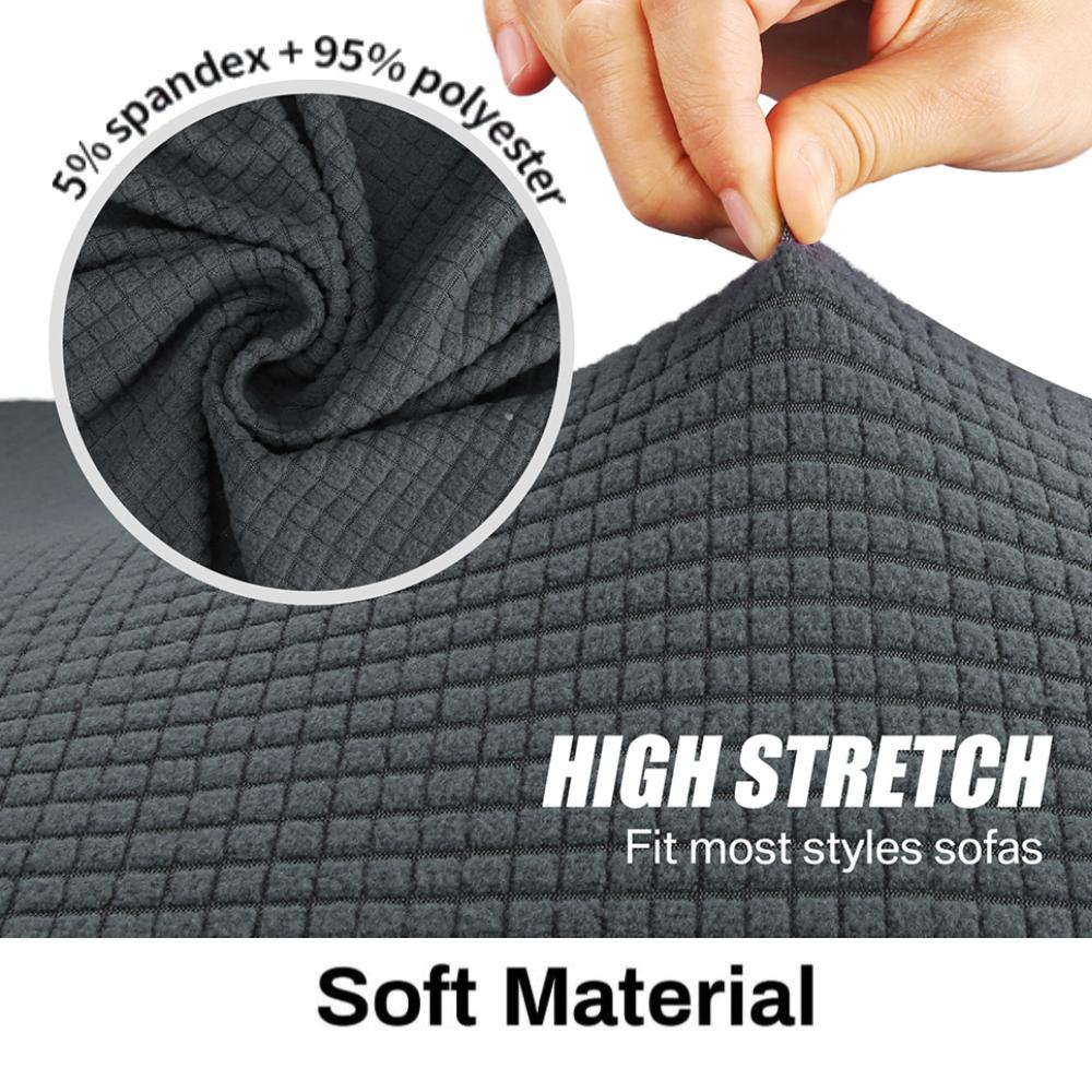 Stretch Sofa Cover Furniture Protector Cushion Couch Covers with Elastic Bottom for Kids Pets Friendly Anti Slip Slipcovers