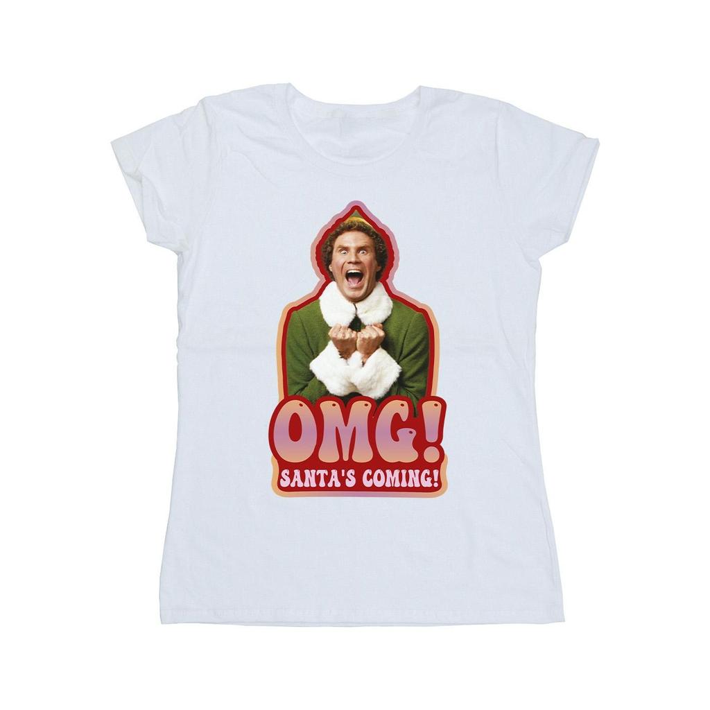 Elf Womens/Ladies Santa´s Coming Cotton T-Shirt