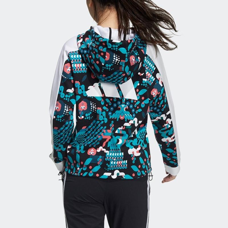 Adidas Cny Sw Hd Aop Sports Patchwork All Over Print Hoodie Women Hoodies Multicolor GQ8841