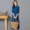 Plus-size Sweater Dress for Women in Autumn and Winter Long Knee-length Knitted Sweater Loose Solid Color Pullover