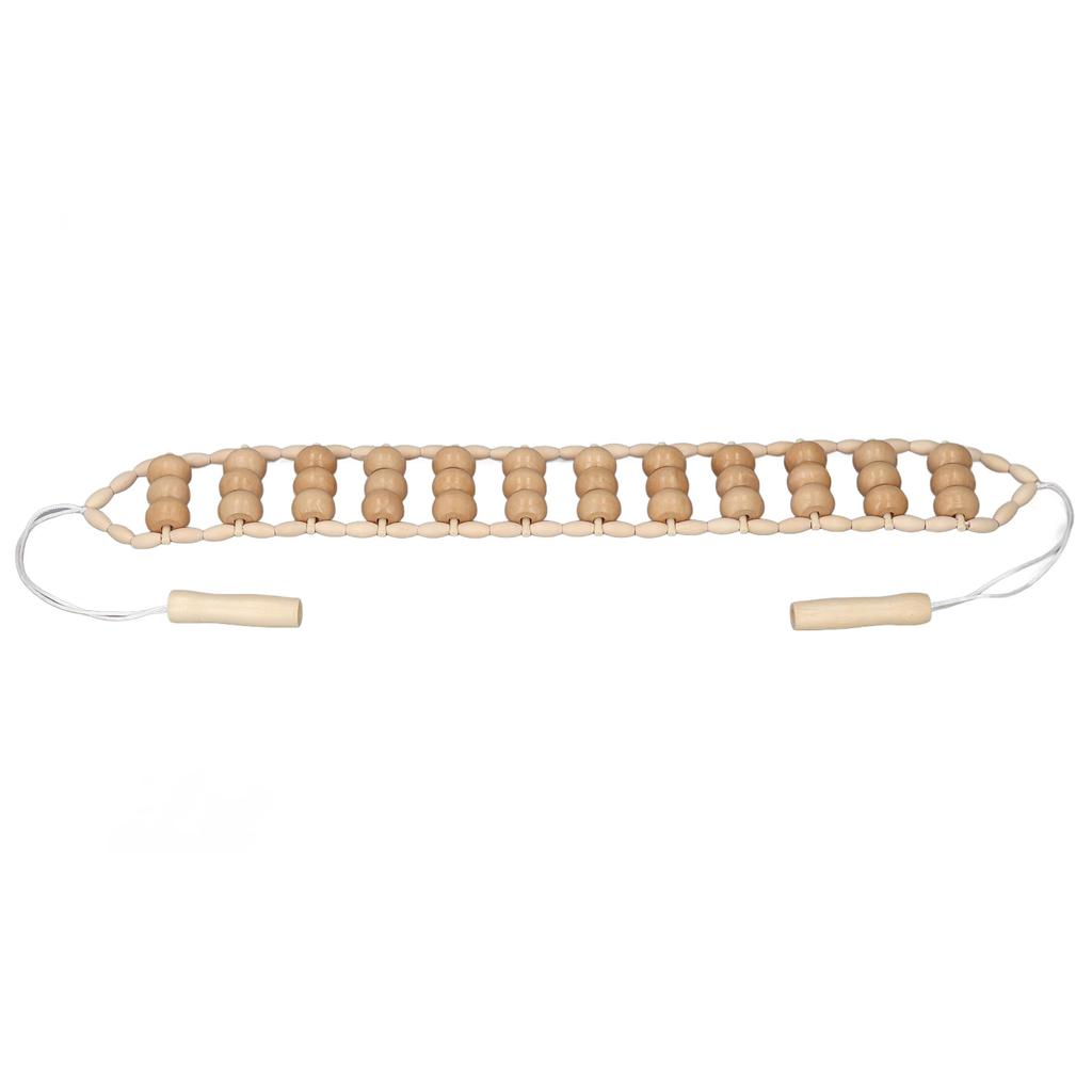 Back Massager Roller Rope Wood Back Roller Massage Manual Relief Muscle Soreness Self Massage Tool