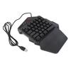 One Handed Gaming Keyboard USB RGB Wired Illuminated Keyboard Gaming Accessory for Desktop PC Laptop