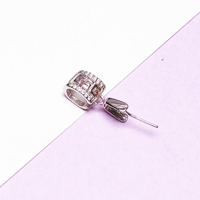 S925 Sterling Silver Medium Necklace Clasp Clip for Jade Pendant