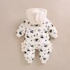 Infant Baby Winter Rompers Hooded Bodysuit