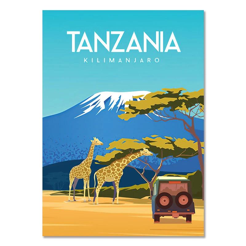 Morocco Landscape Poster Paris New York City Travel Canvas Painting Modern Wall Art Modular Print Pictures Aisle Home Decoration