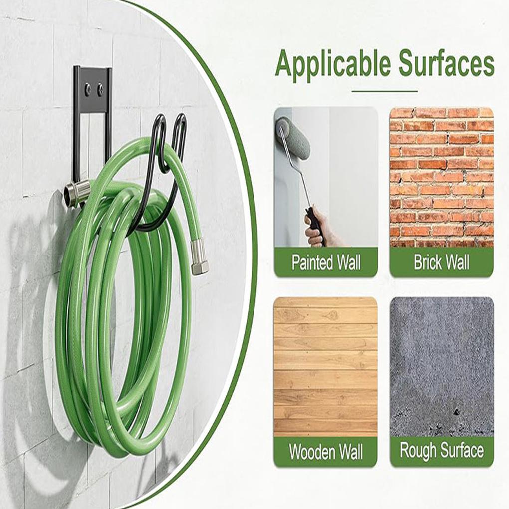 Heavy Duty Metal Hose Holder Wall Mounted Hose Reel For Garden Hose Storage Hose Reels Without Hose