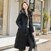 Autumn Winter Thicken Warm Parka Women Casual Solid Color Big Pocket Slim Long Hooded Coat Jackets Outwear