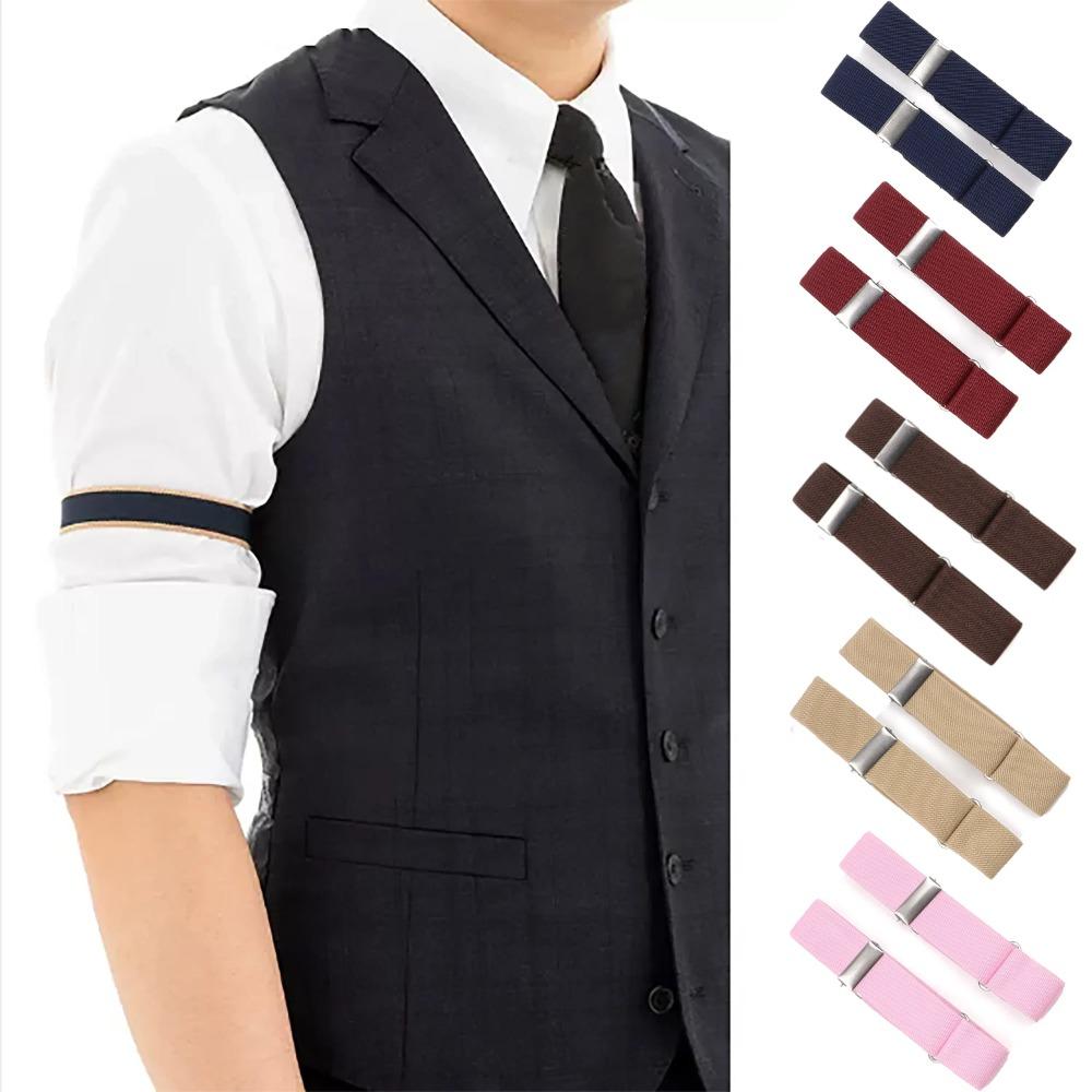 3Pairs Hold Up Elasticated Cuff Holder Adjustable Business Arm Band Shirt Armband Sleeve  Men