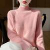 Women Sweater 100% Wool MODERN NEW SAGA Turtleneck Knit Pullover Thick Winter Jumpers Female Knit Tops