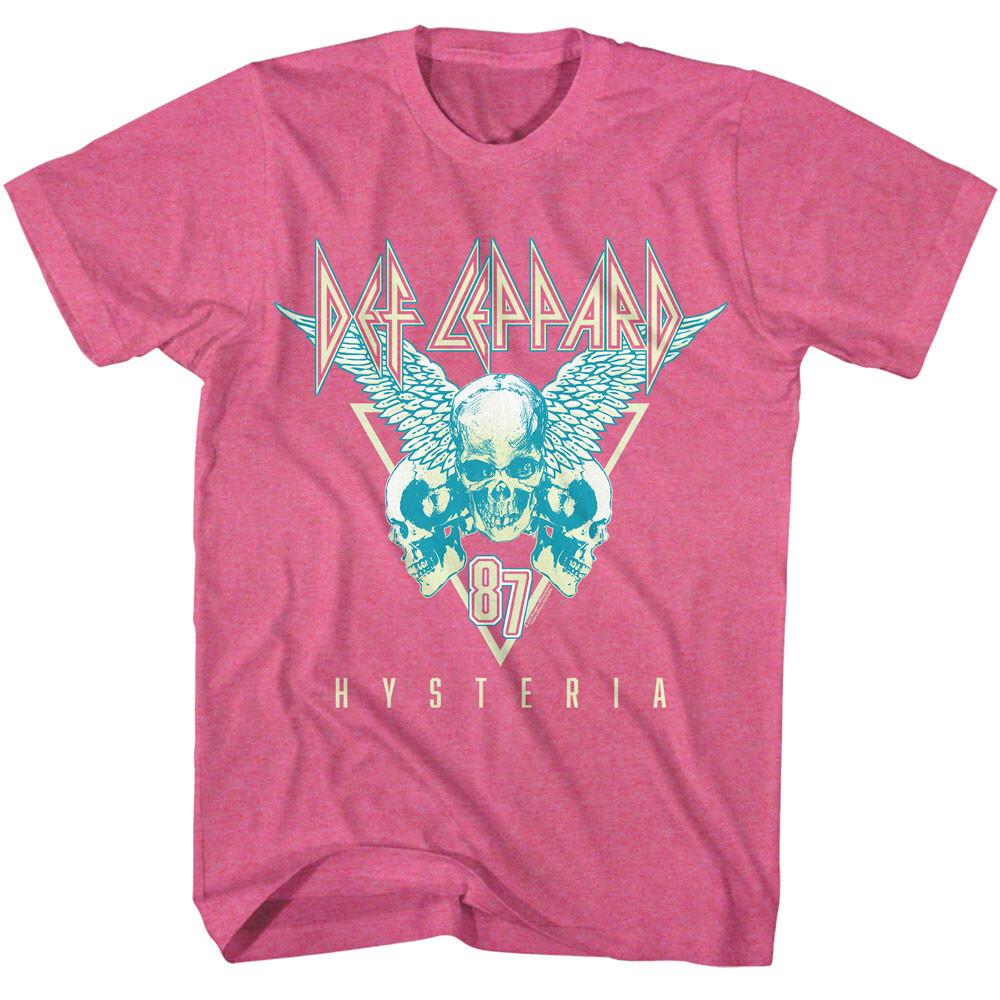 Def Leppard Hysteria 87 Skulls Wings Men T Shirt Band Merch M