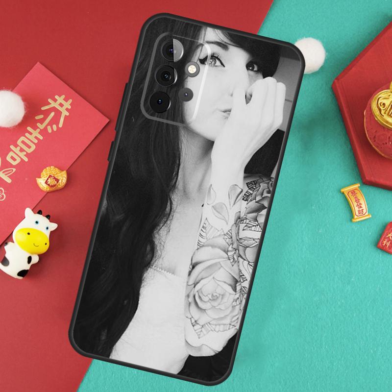 Sexy Sleeve Tattoo Girl Case For Samsung Galaxy A13 A33 A53 A15 A25 A35 A55 A54 A34 A14 A71 A51 A12 A32 A52 Cover