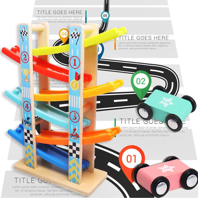 Fun Six Floor Racing Car Glider Track Set Children Puzzle Toy For Boys Girls And
