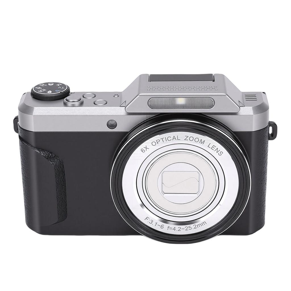 4K Digital Camera 64MP HD 6X Optical Zoom WiFi Teens Camera with 2.8 Inch 180 degrees  Flip Screen APP Control for