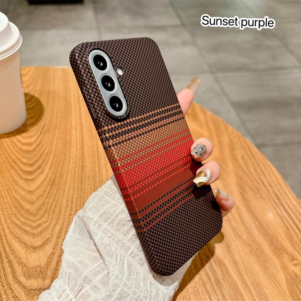 Carbon Fiber Kevlar Texture Magsafe Phone Case for Samsung Galaxy S25 S24 Plus S23 S22 S26 Ultra A56 A16 A55 A57 A17 Cover