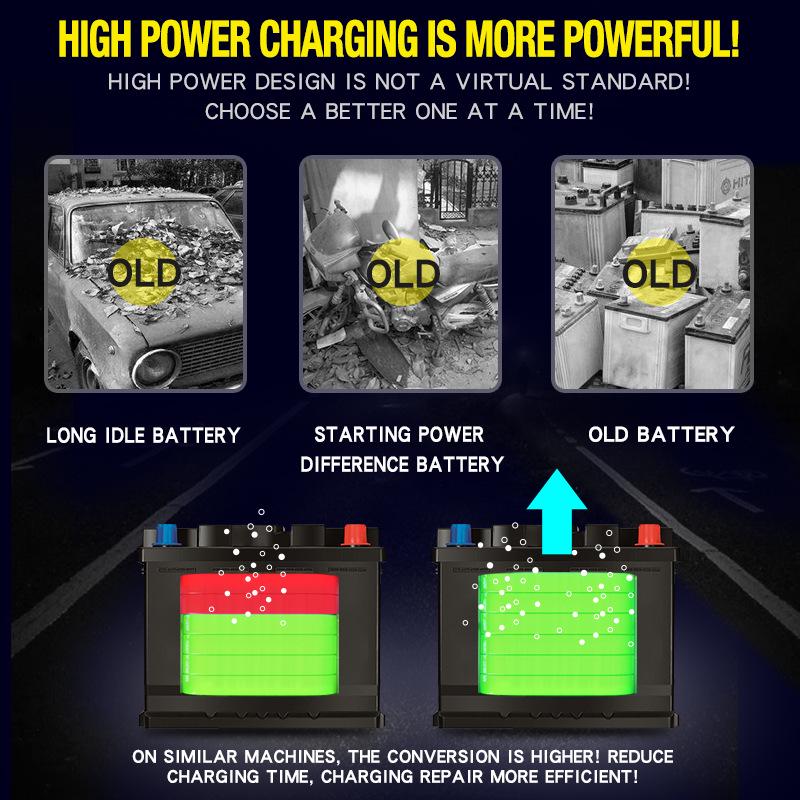 E-FAST 10A 7-stufiges 12V/24V Universelles Auto- & Motorrad-Batterieladegerät für Lithium- & Blei-Säure-Batterien