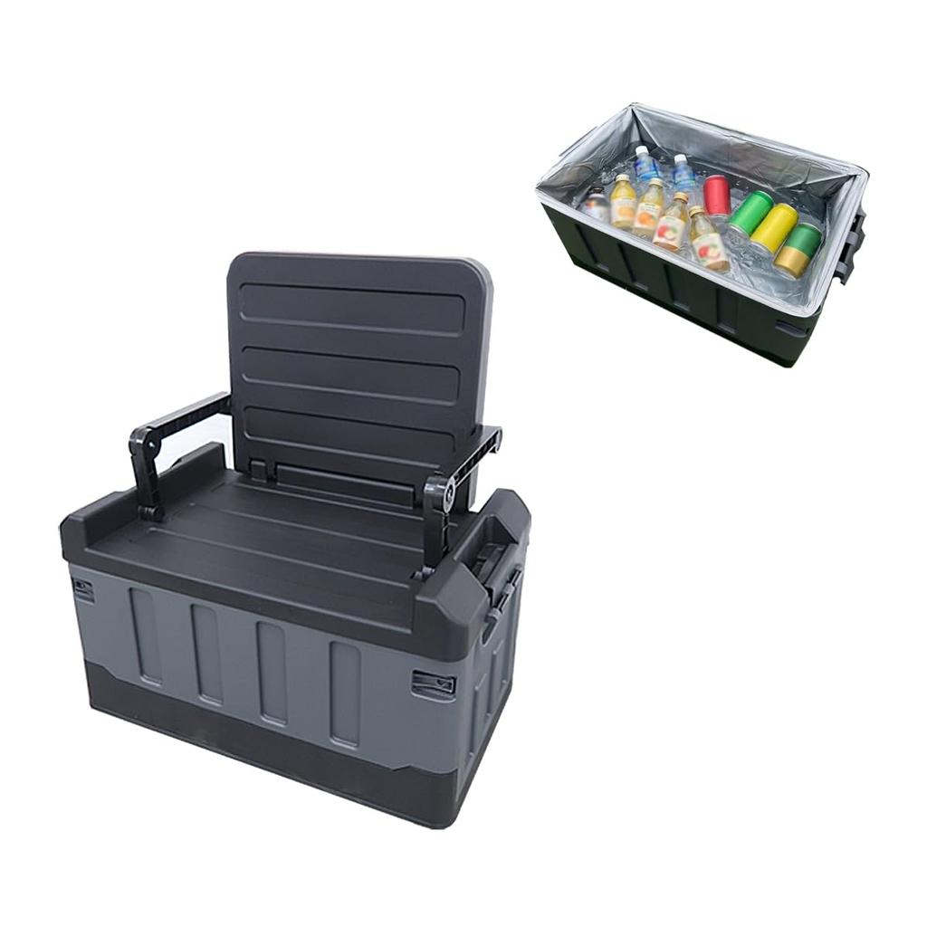 Storage with Large Capacity Insulated Cooler Container Stylish Outdoor Camping WNJAPANFoldable Box, Outdoor, Lid, 60L, Bag, Box, Chair, BBQ,