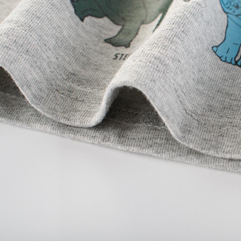 2025 Jarní dětské bavlněné tričko s dlouhým rukávem s dinosaury