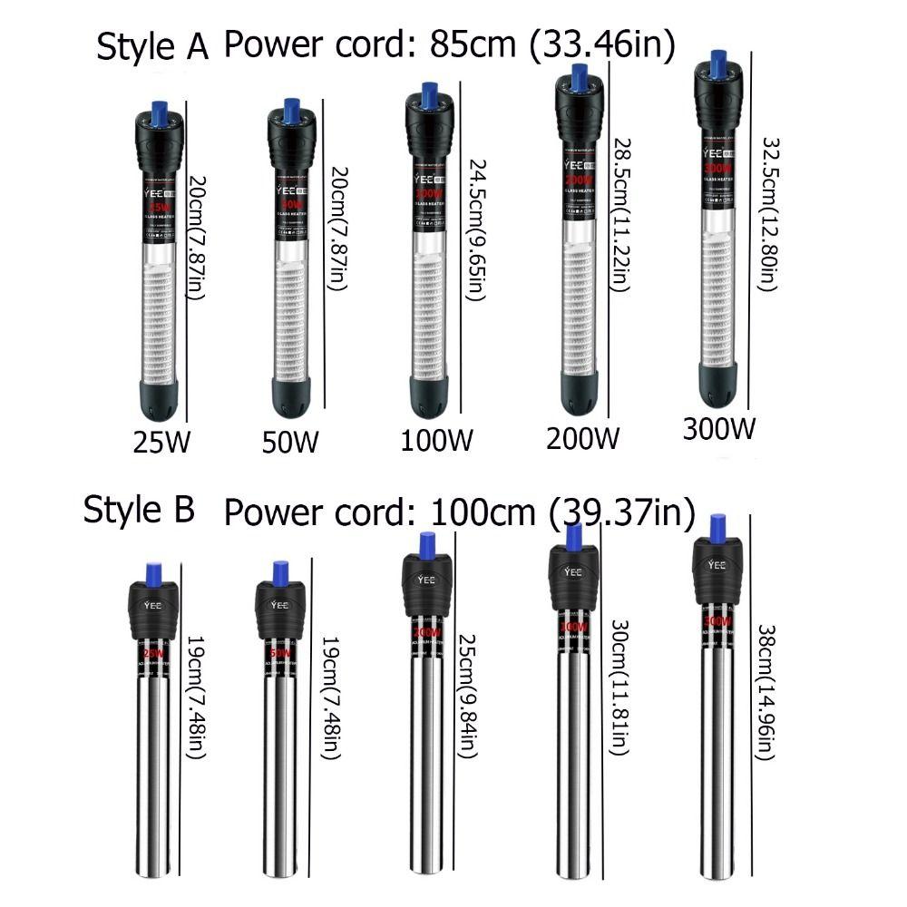 25-300W Fish Tank Heating Rod Quartz Glass Submersible Heater Aquarium Heater  Aquarium