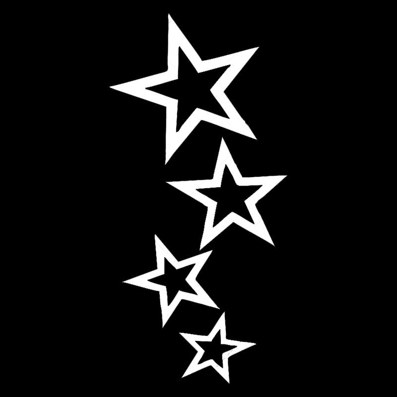 12x24 Cm Stars Car Sticker Vinyl Car Decal Waterproof Stickers On Car Truck Bumper Rear Window No Background