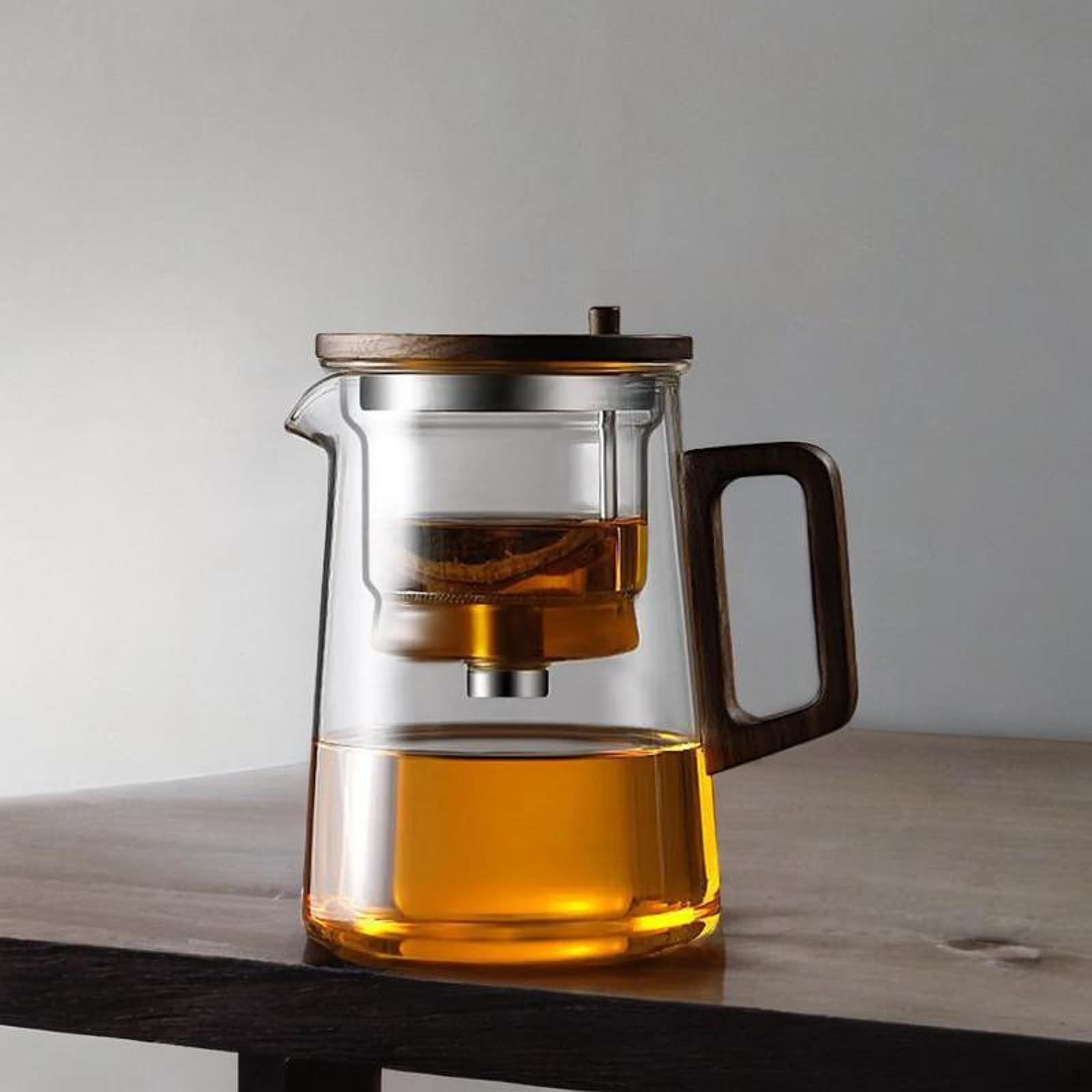 

Borosilicate Glass Cup with Removable Infuser And Wooden Handle 500ml