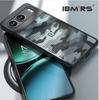 (Comes with wrist strap)IBMRS for OnePlus Nord 4 Case,Translucent Matte Back Slim Fit Shockproof Protective Case Cover - Black camo