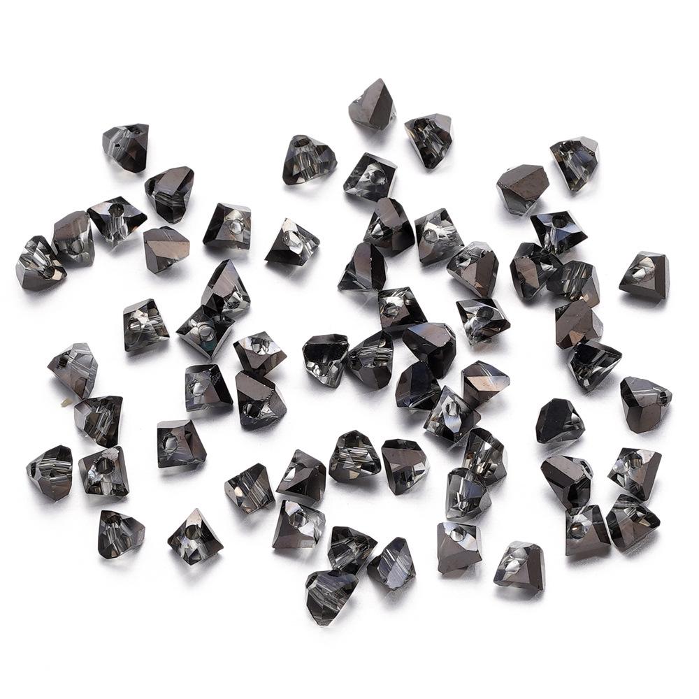 Electroplated Glass Crystal Triangle Beads 4mm/6mm for DIY Earrings & Bracelet Accessories.