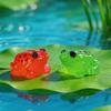 12 Pcs Luminous Mini Resin Frog Figurines Tiny Glow In The Dark Frog Miniature Figures for Moss Landscape Fairy Garden Dollhouse DIY Terrarium Craft