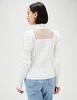 FRAY I.D. Decollete Sheer Knit Pullover FWNT224037 Women's White F