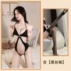Sexy Lingerie Sexy Temptation Cross-show Chest Open Gear No-take-off Onesie Ice Silk High Elastic Pajama Suit Women