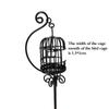 1pc Black 1:12 Miniature Furniture Mini Metal Bird Cage Stand Birdcage Modle for Doll House Decor Garden Courtyard Ornament