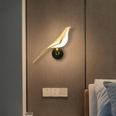 Lámpara de pared de pájaro nórdico, aplique acrílico de montaje, para interior del hogar, 21x18x8cm