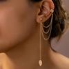 Single Women's Earring, Simple and Stylish Tassel Earring with Clip-On Design, Suitable for Daily Wear and Vacation Wear