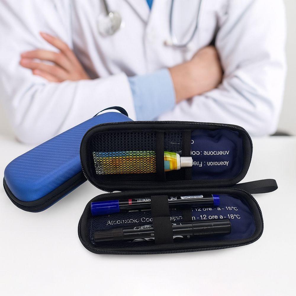 Thermal-Insulated Thermal Insulated Pocket PU Insulin Cooler Insulin Cooling Bag  OffIice